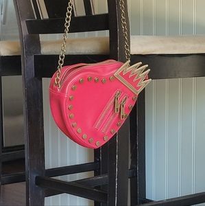 Disney Descendants Evie's Red Heart and Gold Crown Purse